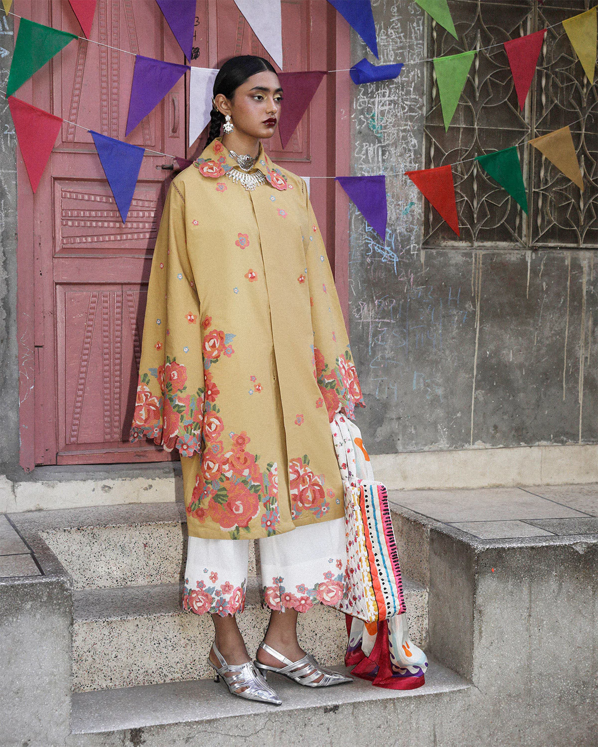 Saffron - Dupatta - Mix & Match - Image 2